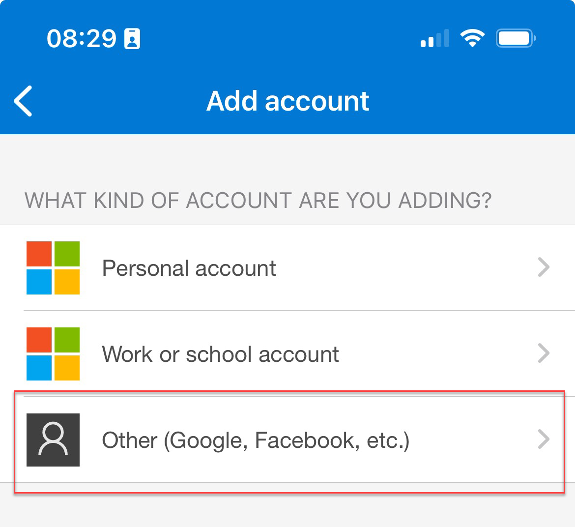 Add account