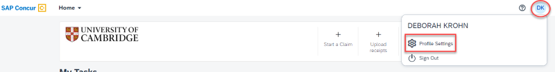 Profile Settings