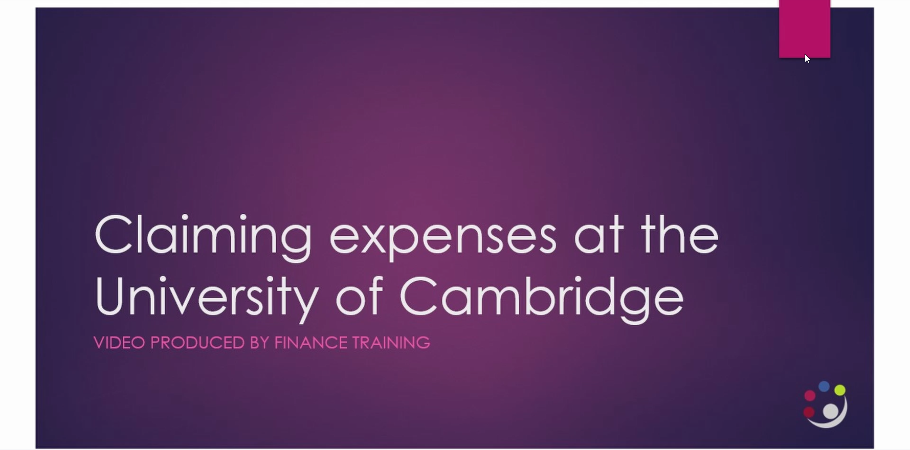 Claiming expenses at the University of Cambridge